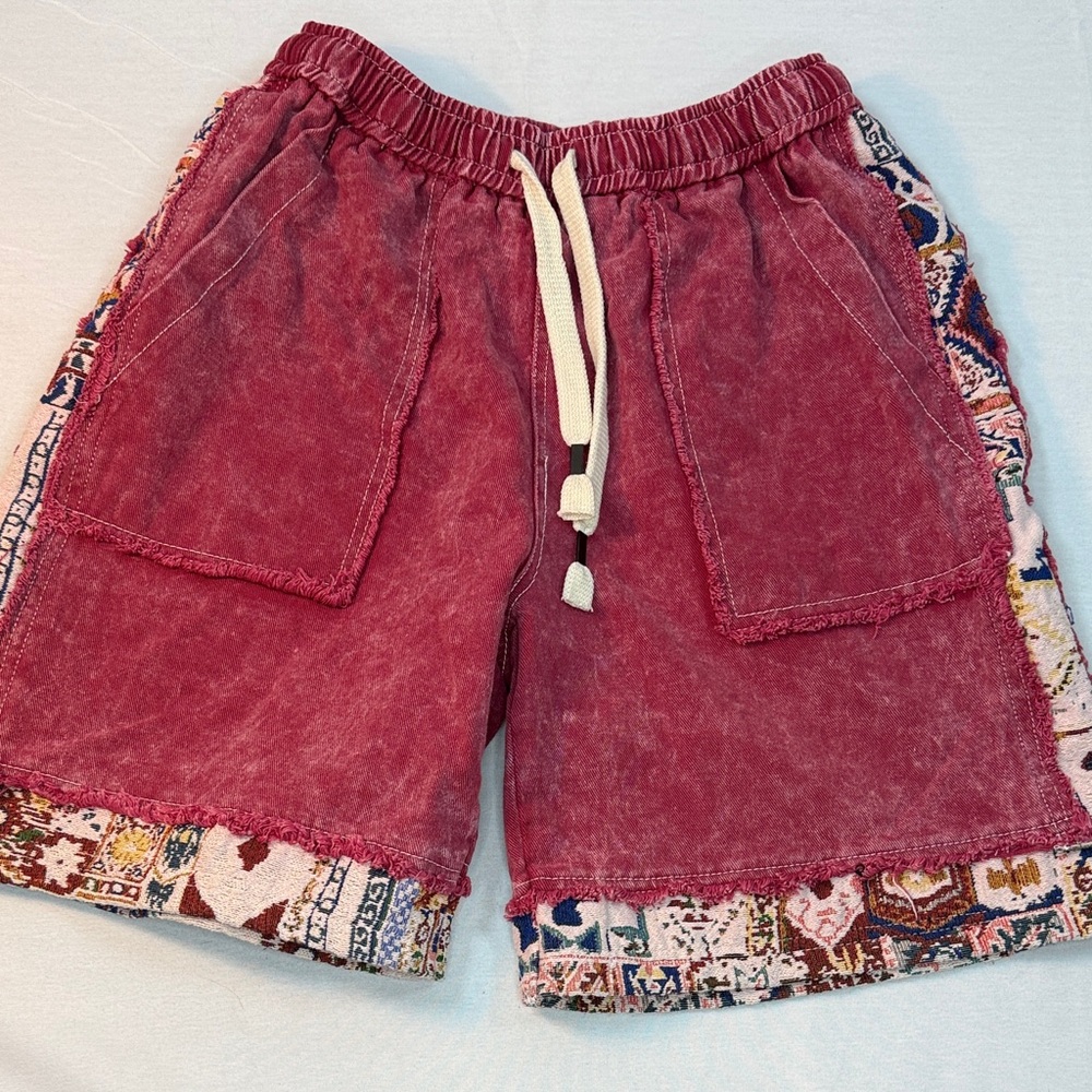 AELFRIC EDEN TRIBE CULTURE PATTERN WASHED JORTS Sz M